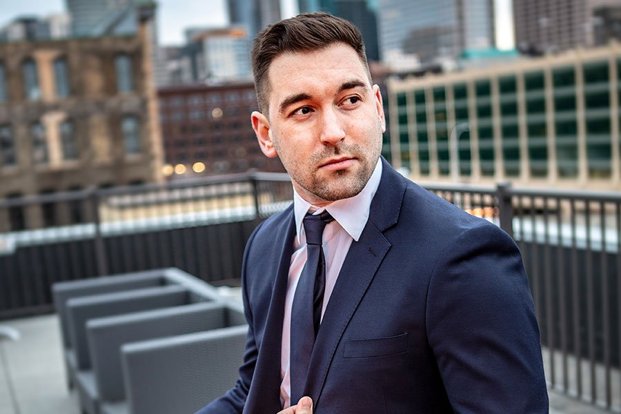 Man Wearing a Suit